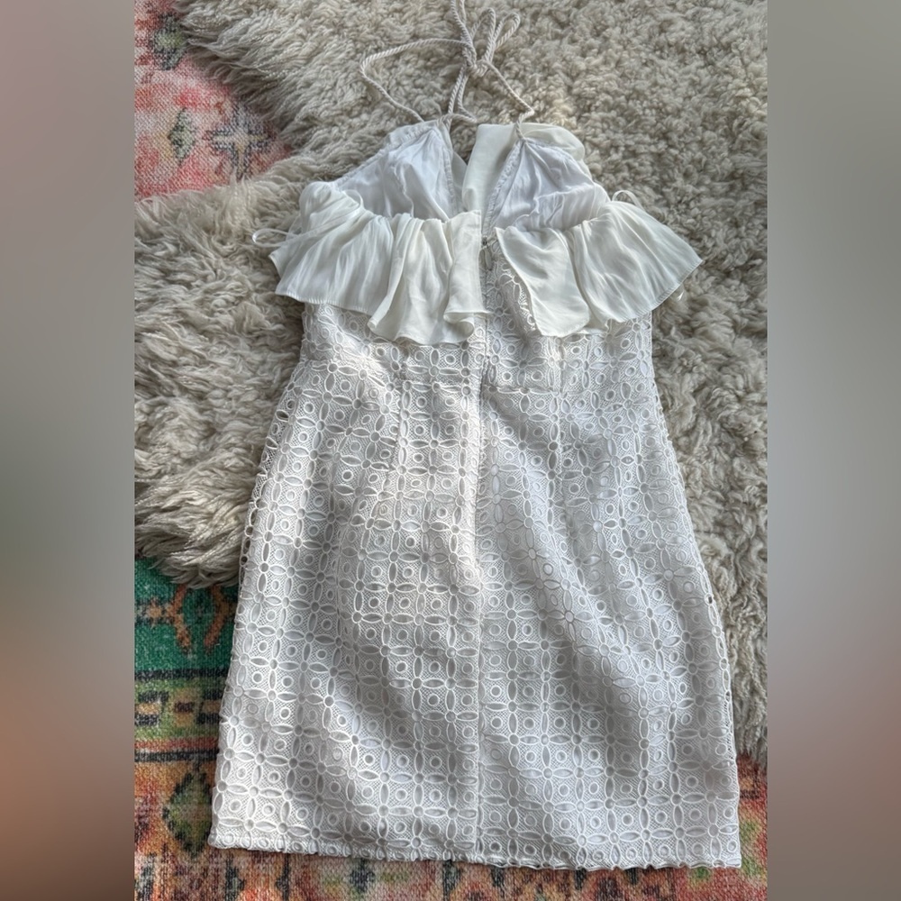 The Jetset Diaries Cream Ruffle Mini Dress - Picture 7 of 8